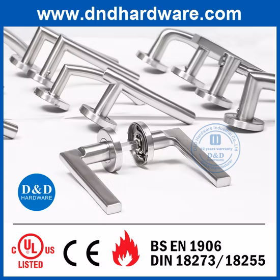 En1906 Дверная ручка из нержавеющей стали классного дизайна для деревянных дверей
