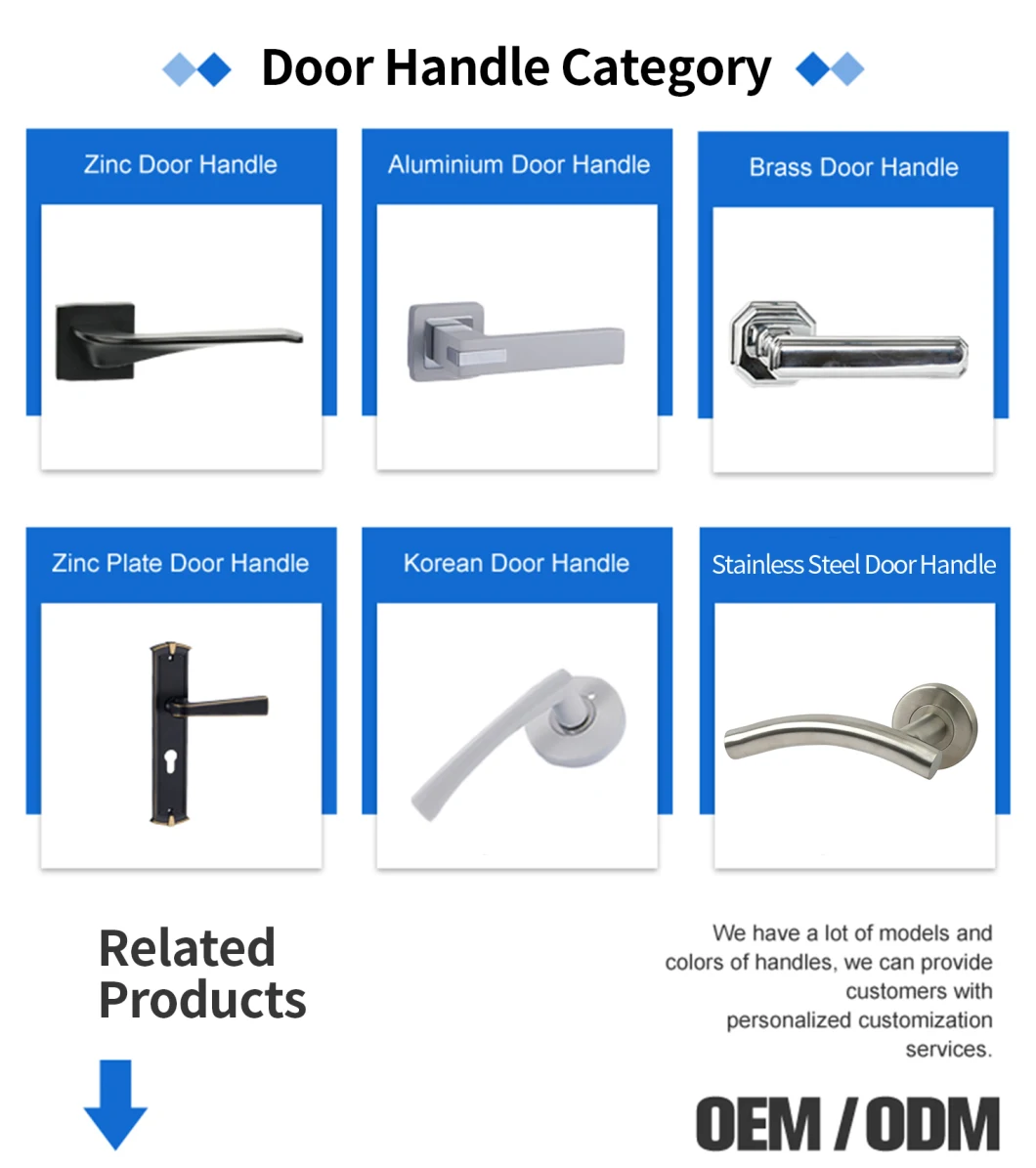 Stylish Modern Residential Designed Aluminium Alloy Solid Casting Door Lever